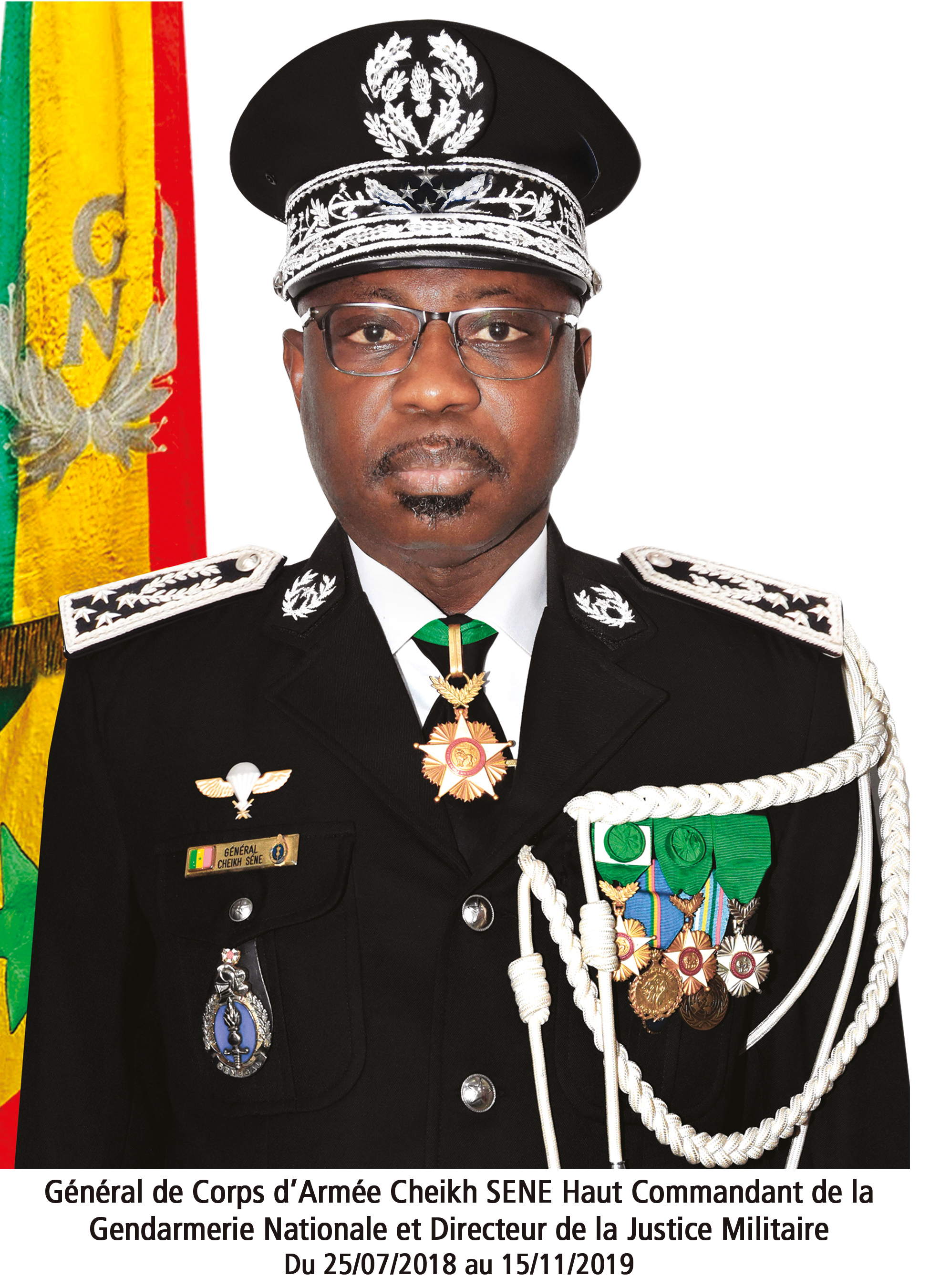 Général de Corps d’Armée Cheikh SENE Haut-comgend de (Juillet 2018 au 15/11/2019 ) 