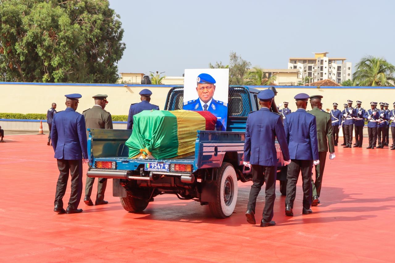 Honneurs funèbres militaires du feu le Colonel Crépin Arsène SAMBOU : la Gendarmerie nationale rend un ultime hommage à un officier émérite
